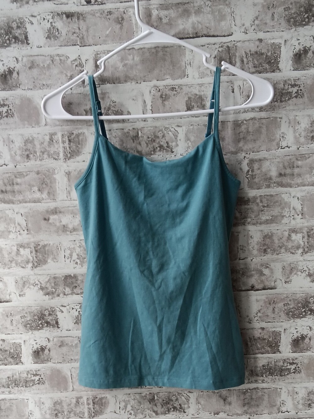 Y2K Teal Tank Top with Shelf Bra
